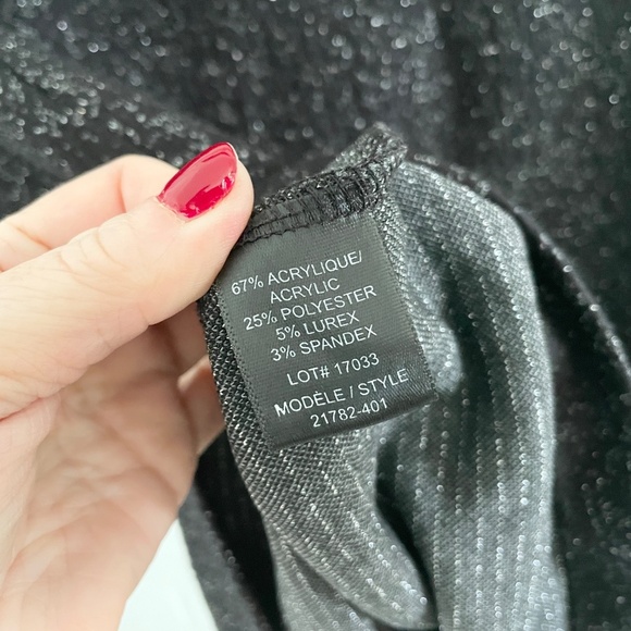 Vintage y2K 90s Pencil skirt Lurex Stretch Rockstar girlfriend Whimsygoth S - Picture 6 of 9